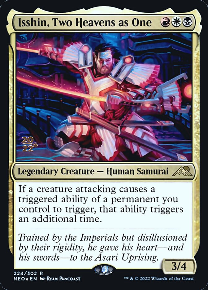 Isshin, Two Heavens as One [Kamigawa: Neon Dynasty Prerelease Promos] | Dumpster Cat Games