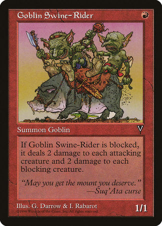 Goblin Swine-Rider [Visions] | Dumpster Cat Games