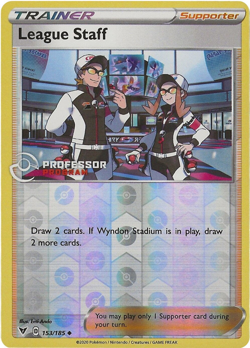 League Staff (153/185) (Professor Program Promo) [Sword & Shield: Vivid Voltage] | Dumpster Cat Games