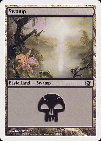 Swamp (341) [Eighth Edition] | Dumpster Cat Games