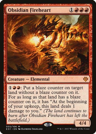 Obsidian Fireheart [Archenemy: Nicol Bolas] | Dumpster Cat Games