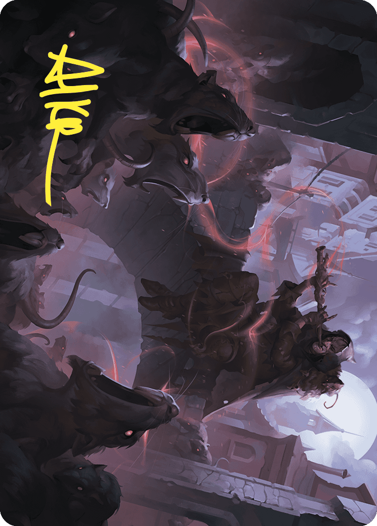 Gnawing Crescendo Art Card (Gold-Stamped Signature) [Wilds of Eldraine Art Series] | Dumpster Cat Games