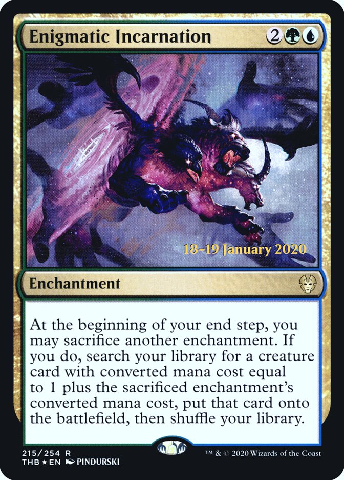 Enigmatic Incarnation [Theros Beyond Death Prerelease Promos] | Dumpster Cat Games