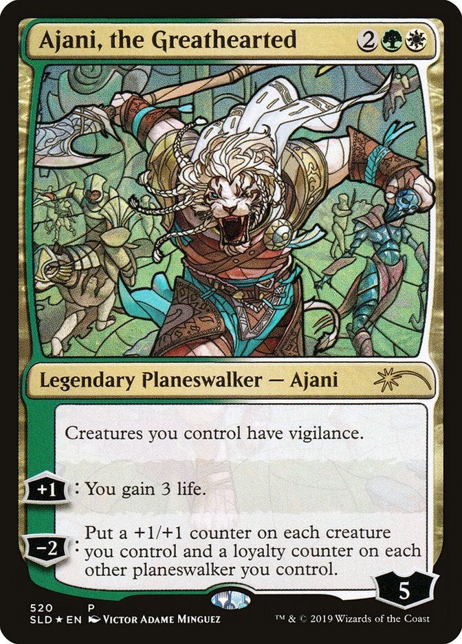 Ajani, the Greathearted (Stained Glass) [Secret Lair Drop Promos] | Dumpster Cat Games