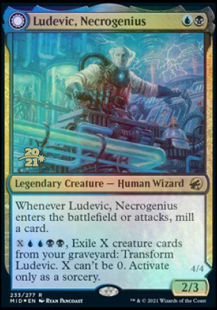 Ludevic, Necrogenius // Olag, Ludevic's Hubris [Innistrad: Midnight Hunt Prerelease Promos] | Dumpster Cat Games