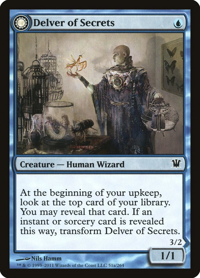 Delver of Secrets // Insectile Aberration [Innistrad] | Dumpster Cat Games