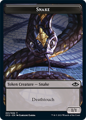 Snake // Zombie Double-sided Token [Commander Collection: Black Tokens] | Dumpster Cat Games