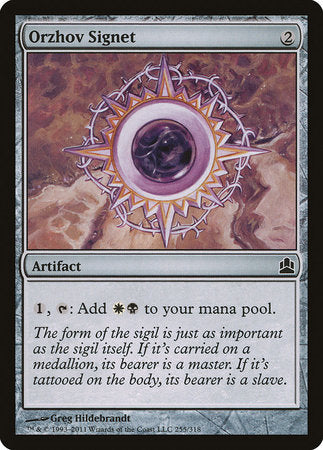 Orzhov Signet [Commander 2011] | Dumpster Cat Games