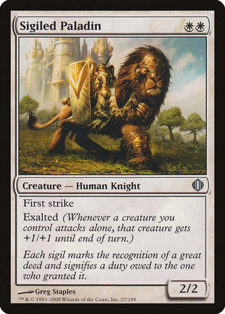 Sigiled Paladin [Shards of Alara] | Dumpster Cat Games
