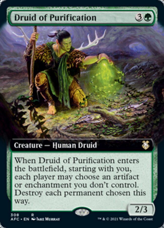 Druid of Purification (Extended) [Dungeons & Dragons: Adventures in the Forgotten Realms Commander] | Dumpster Cat Games