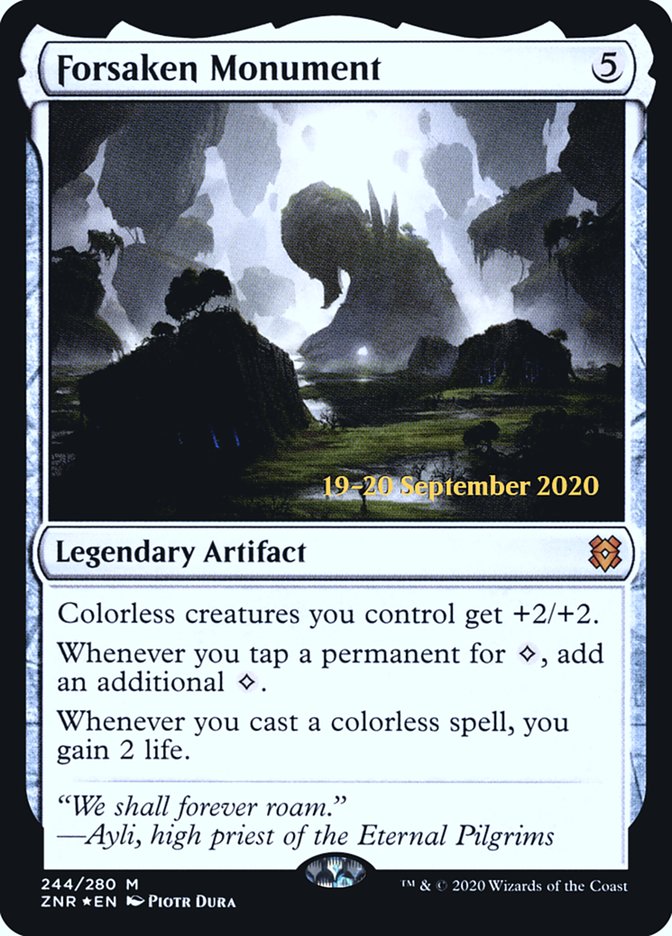 Forsaken Monument  [Zendikar Rising Prerelease Promos] | Dumpster Cat Games