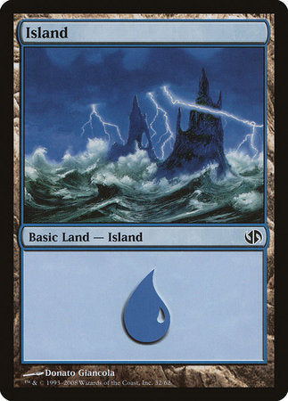 Island (32) [Duel Decks: Jace vs. Chandra] | Dumpster Cat Games