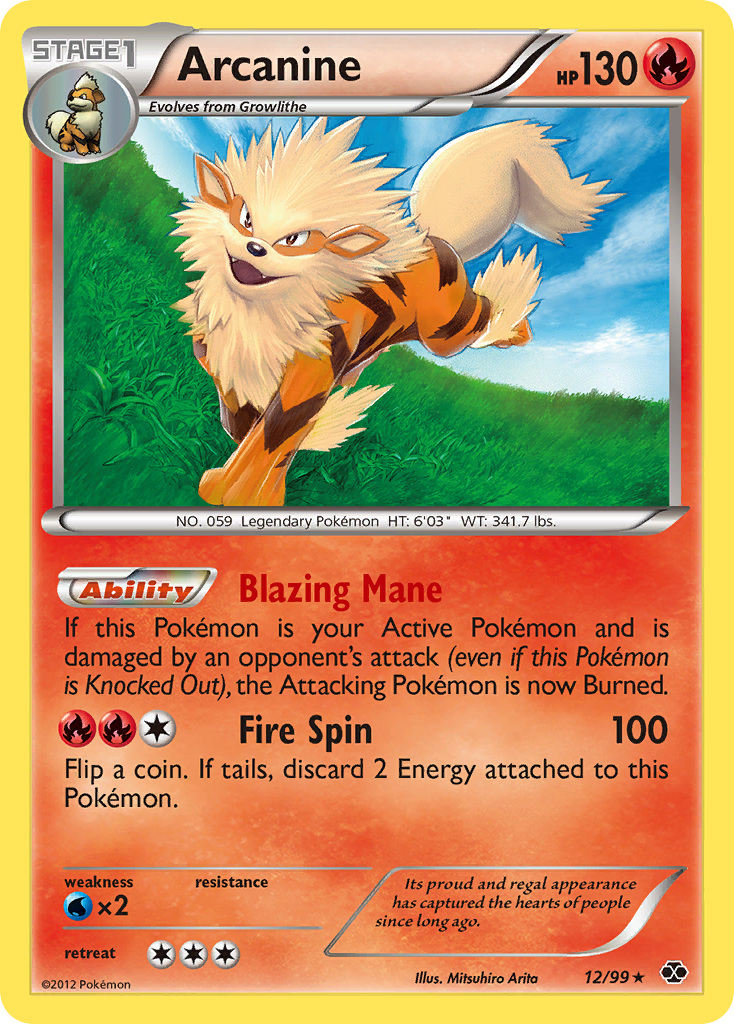 Arcanine (12/99) [Black & White: Next Destinies] | Dumpster Cat Games