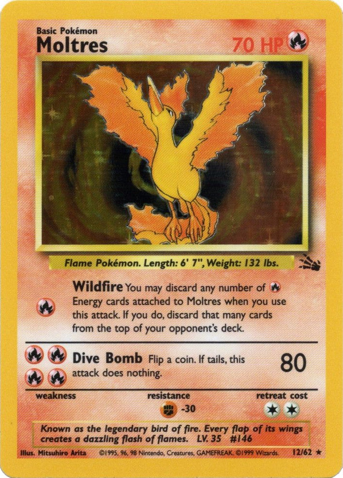 Moltres (12/62) [Fossil Unlimited] | Dumpster Cat Games