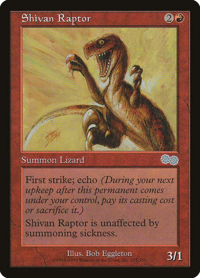 Shivan Raptor [Urza's Saga] | Dumpster Cat Games