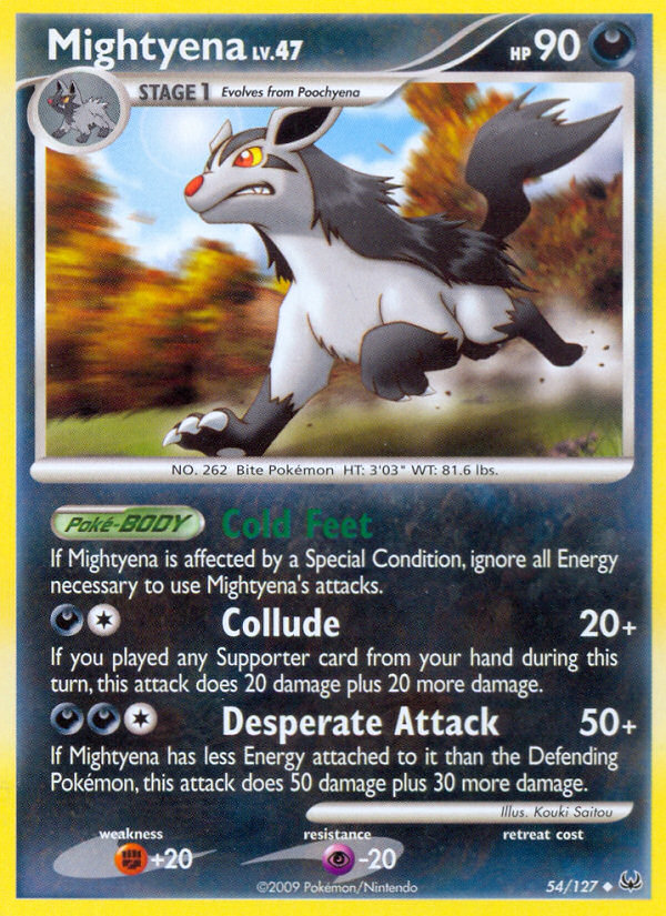 Mightyena (54/127) [Platinum: Base Set] | Dumpster Cat Games