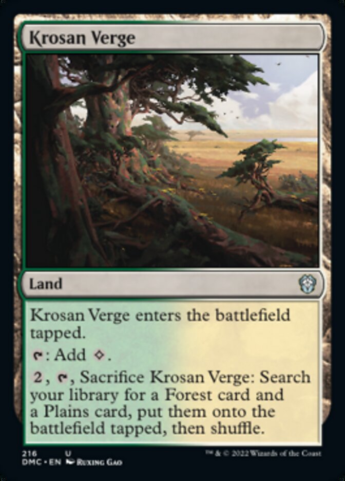 Krosan Verge [Dominaria United Commander] | Dumpster Cat Games