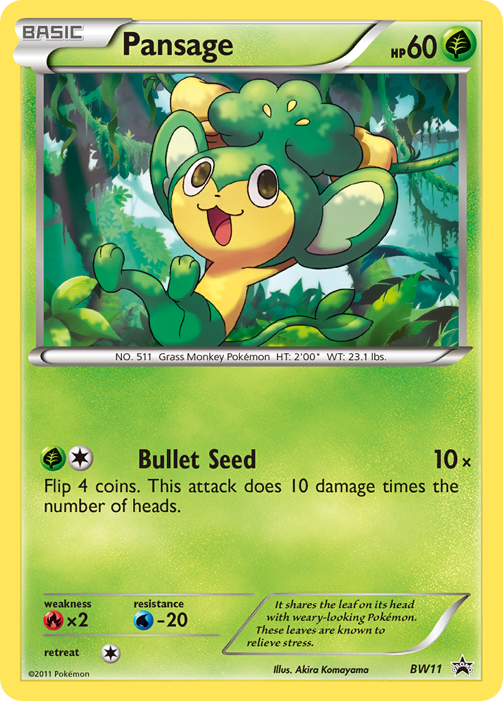 Pansage (BW11) [Black & White: Black Star Promos] | Dumpster Cat Games