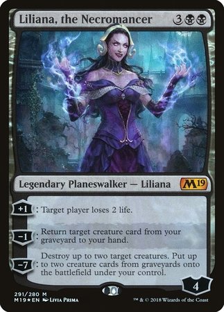 Liliana, the Necromancer [Core Set 2019] | Dumpster Cat Games