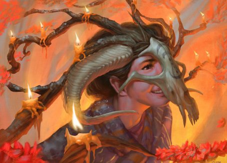 Hedgewitch's Mask Art Card [Innistrad: Midnight Hunt Art Series] | Dumpster Cat Games