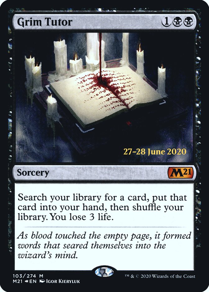 Grim Tutor  [Core Set 2021 Prerelease Promos] | Dumpster Cat Games