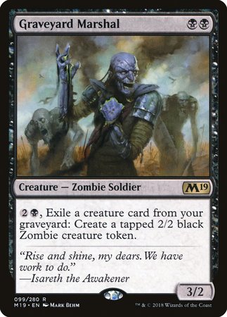 Graveyard Marshal [Core Set 2019] | Dumpster Cat Games