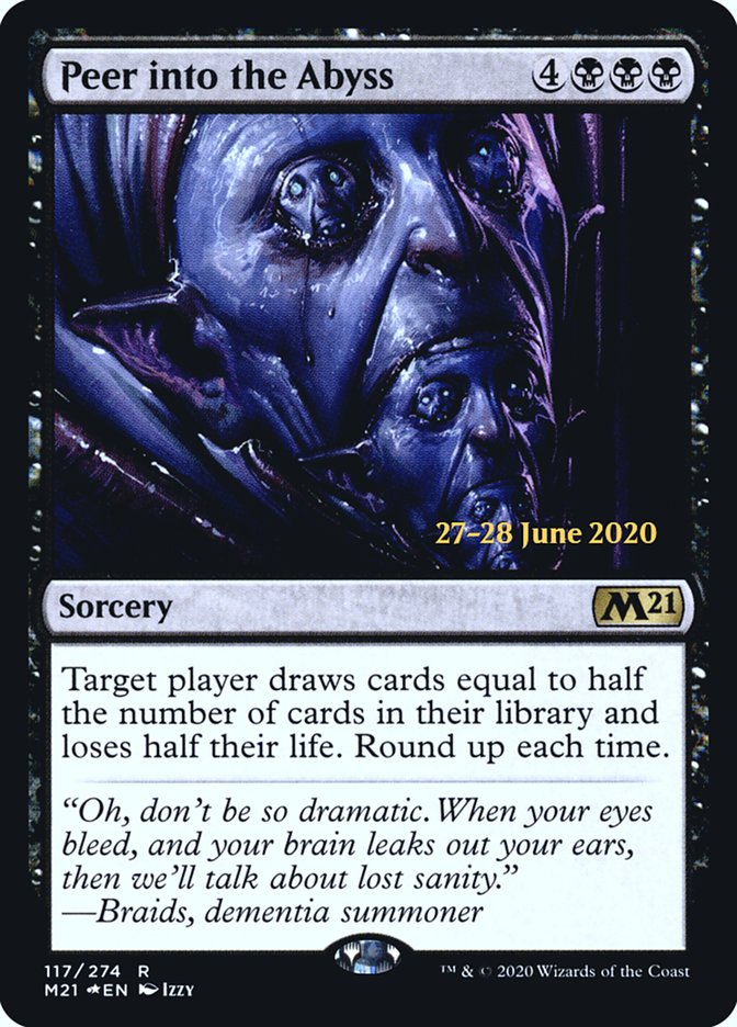 Peer into the Abyss  [Core Set 2021 Prerelease Promos] | Dumpster Cat Games
