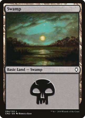 Swamp (294) [Commander Anthology Volume II] | Dumpster Cat Games