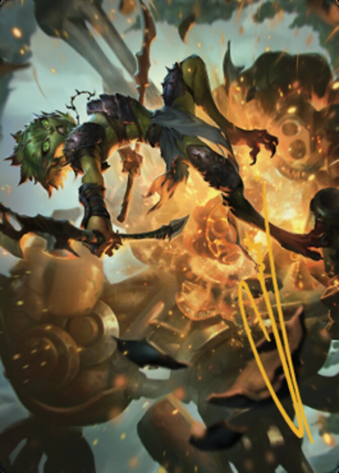 Argothian Sprite Art Card (Gold-Stamped Signature) [The Brothers' War Art Series] | Dumpster Cat Games