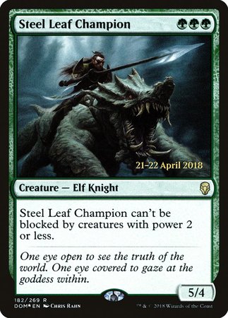 Steel Leaf Champion [Dominaria Promos] | Dumpster Cat Games