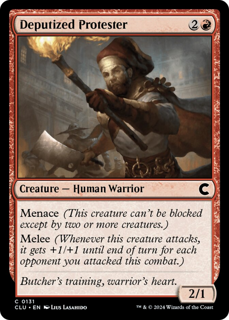 Deputized Protester [Ravnica: Clue Edition] | Dumpster Cat Games