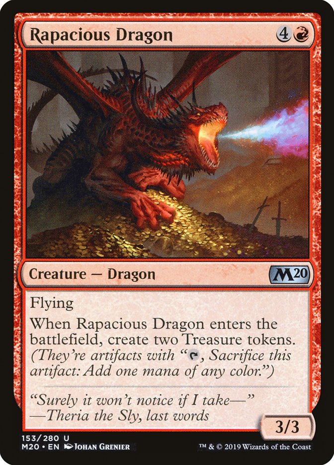 Rapacious Dragon [Core Set 2020] | Dumpster Cat Games