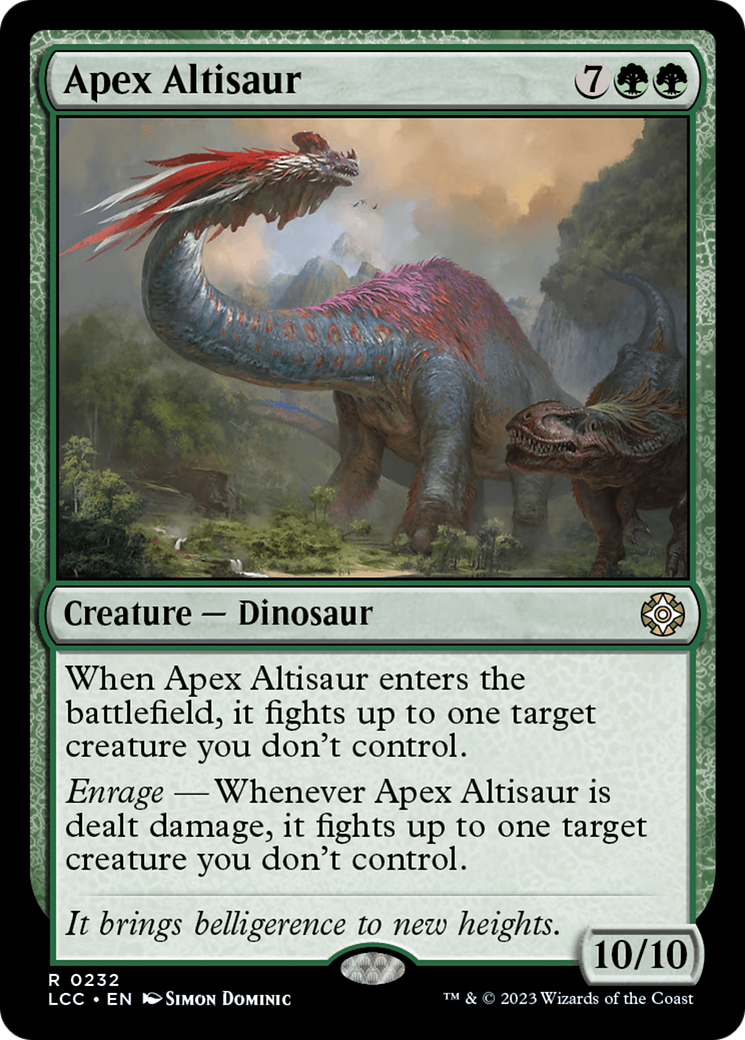 Apex Altisaur [The Lost Caverns of Ixalan Commander] | Dumpster Cat Games