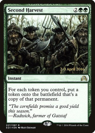 Second Harvest [Shadows over Innistrad Promos] | Dumpster Cat Games