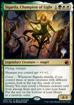 Sigarda, Champion of Light (Promo Pack) [Innistrad: Midnight Hunt Promos] | Dumpster Cat Games