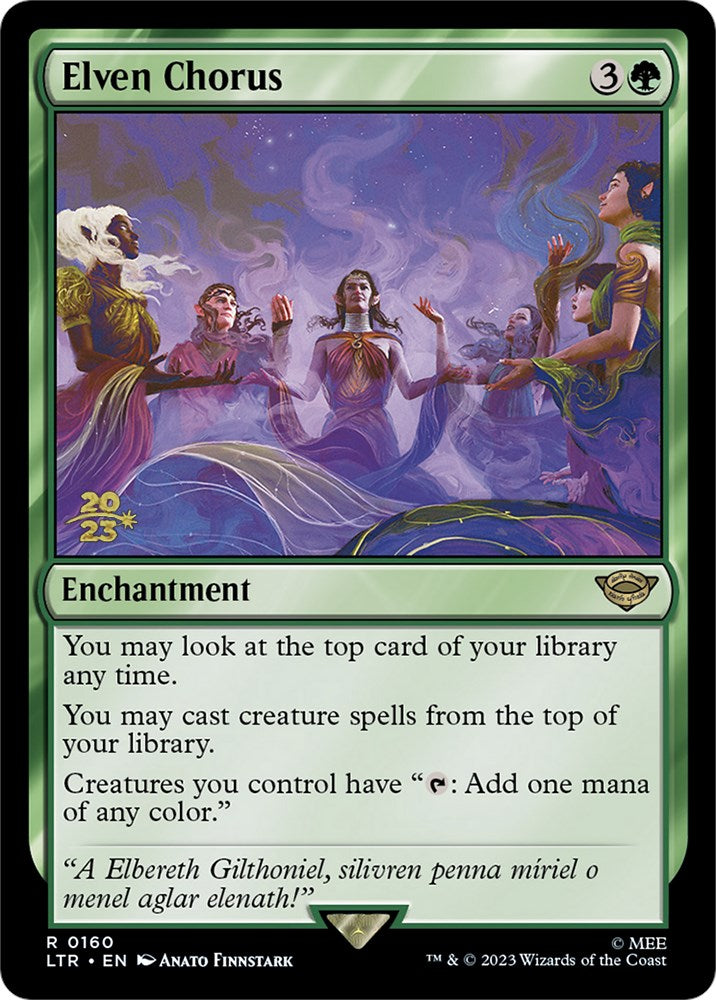 Elven Chorus [The Lord of the Rings: Tales of Middle-Earth Prerelease Promos] | Dumpster Cat Games
