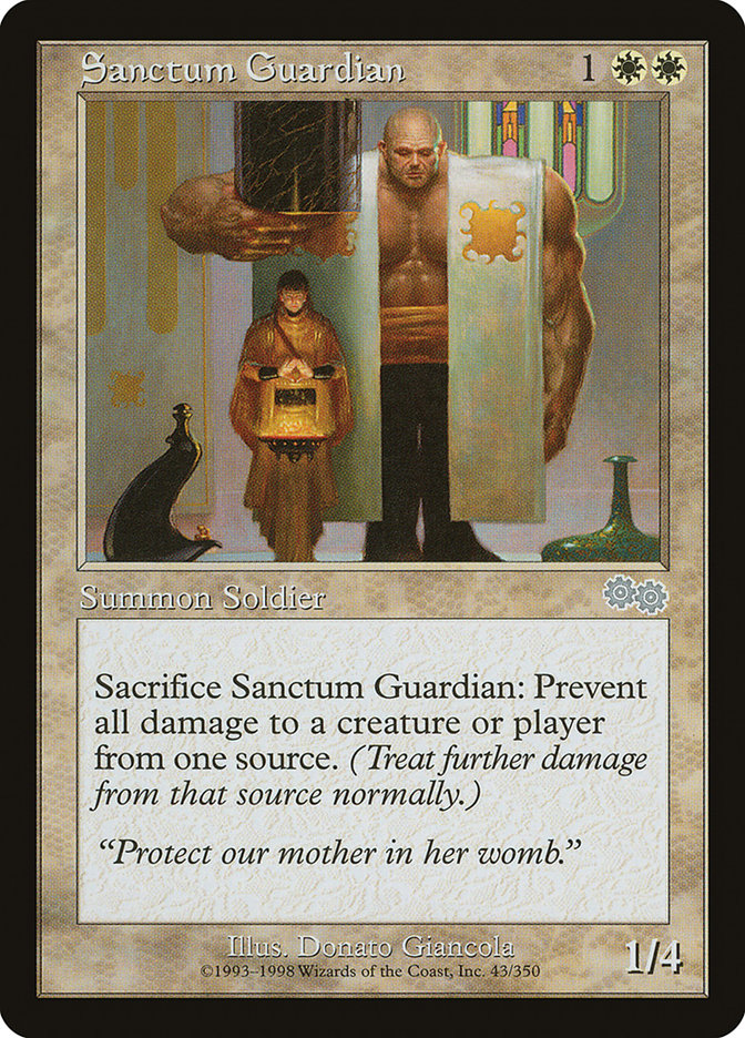 Sanctum Guardian [Urza's Saga] | Dumpster Cat Games