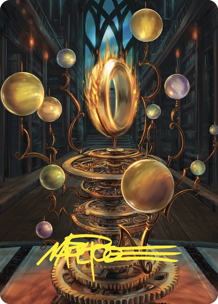 Sol Ring Art Card (Gold-Stamped Signature) [Commander Masters Art Series] | Dumpster Cat Games
