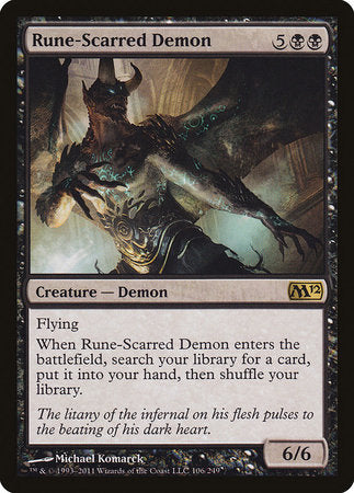 Rune-Scarred Demon [Magic 2012] | Dumpster Cat Games