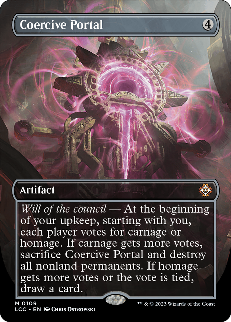 Coercive Portal (Borderless) [The Lost Caverns of Ixalan Commander] | Dumpster Cat Games
