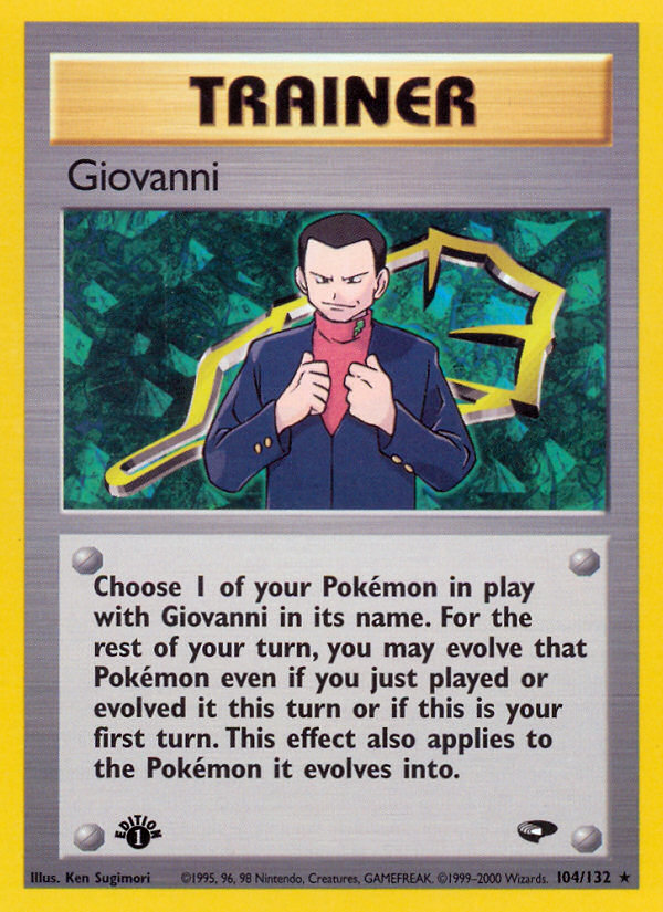 Giovanni (104/132) [Gym Challenge 1st Edition] | Dumpster Cat Games