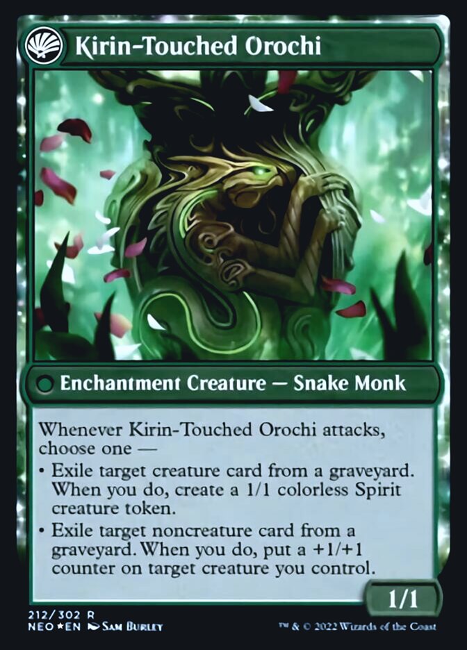 Teachings of the Kirin // Kirin-Touched Orochi [Kamigawa: Neon Dynasty Prerelease Promos] | Dumpster Cat Games
