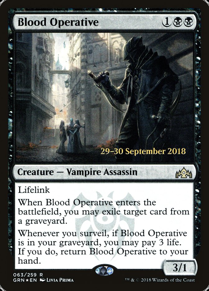Blood Operative  [Guilds of Ravnica Prerelease Promos] | Dumpster Cat Games