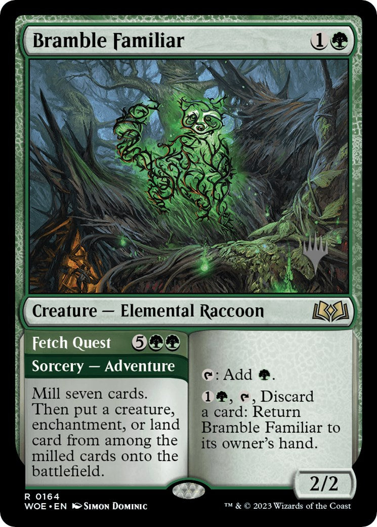 Bramble Familiar // Fetch Quest (Promo Pack) [Wilds of Eldraine Promos] | Dumpster Cat Games