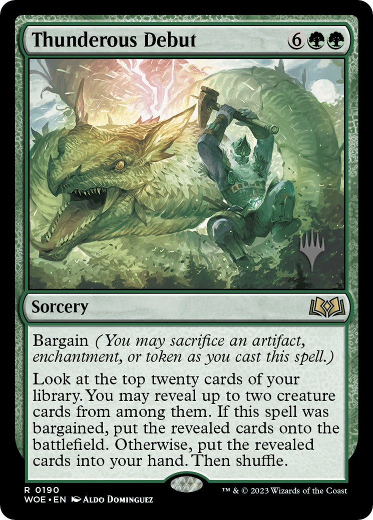 Thunderous Debut (Promo Pack) [Wilds of Eldraine Promos] | Dumpster Cat Games