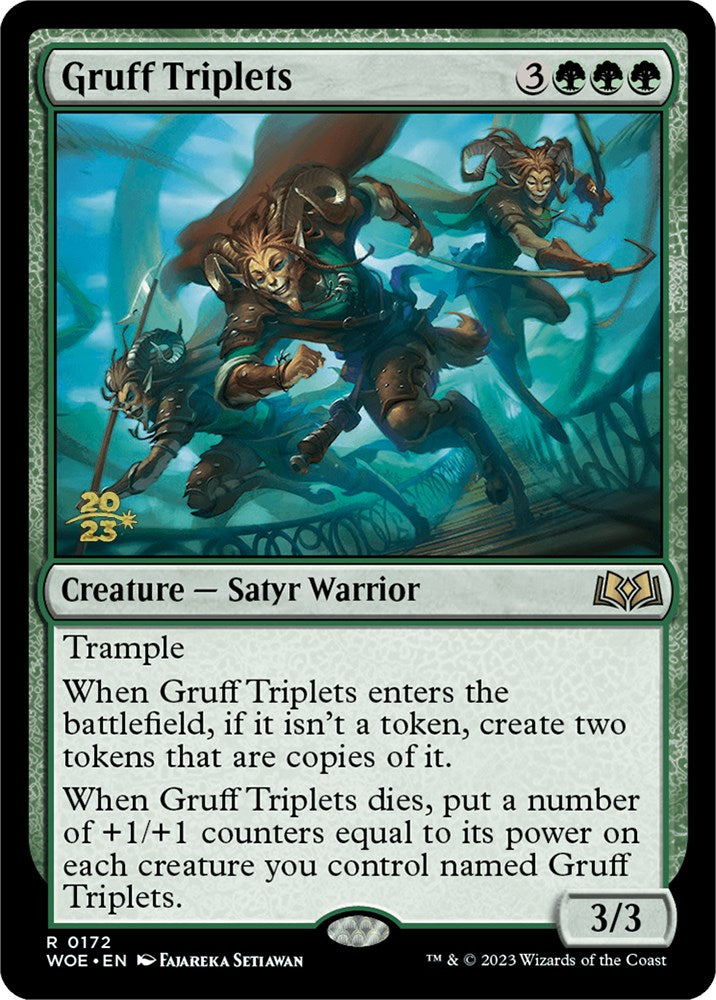 Gruff Triplets [Wilds of Eldraine Prerelease Promos] | Dumpster Cat Games