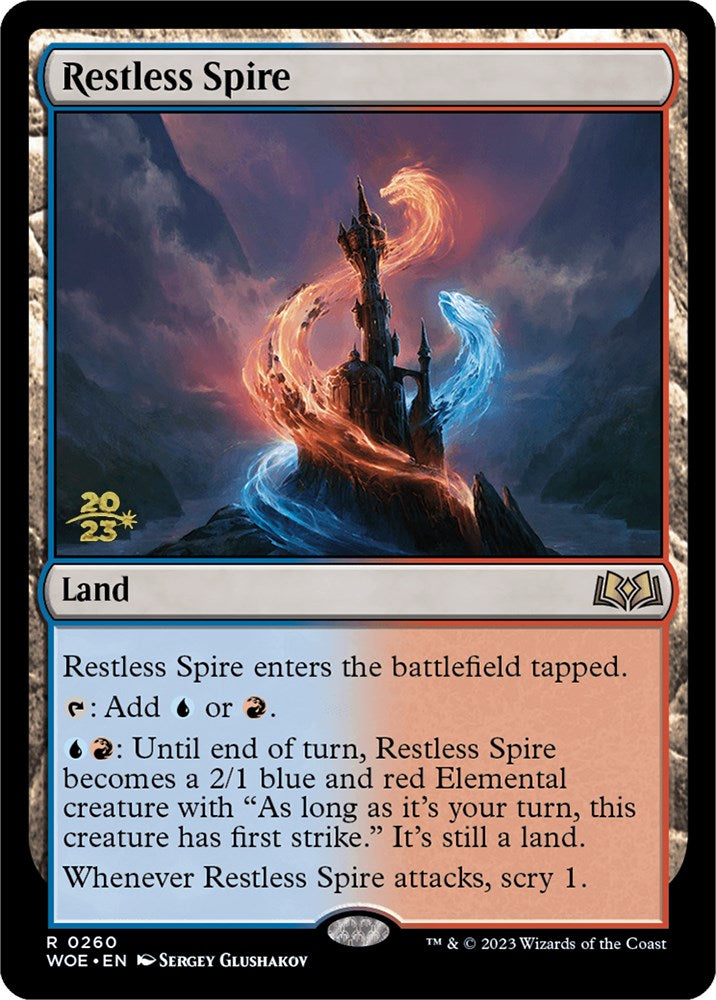 Restless Spire [Wilds of Eldraine Prerelease Promos] | Dumpster Cat Games