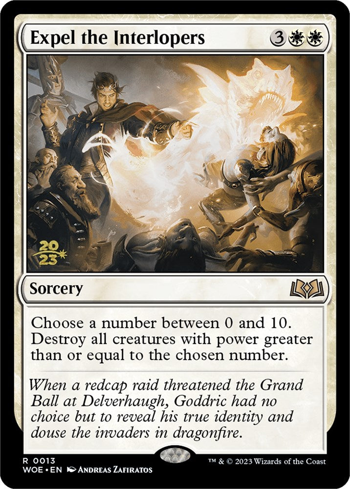 Expel the Interlopers [Wilds of Eldraine Prerelease Promos] | Dumpster Cat Games