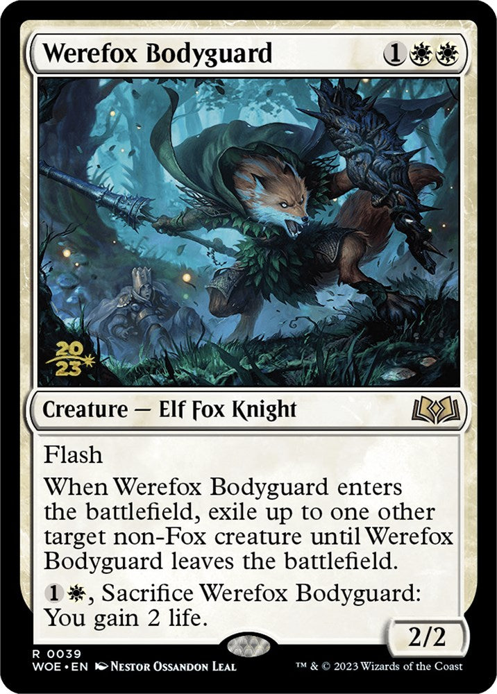 Werefox Bodyguard [Wilds of Eldraine Prerelease Promos] | Dumpster Cat Games