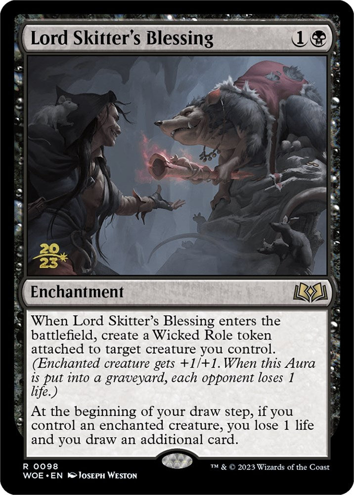 Lord Skitter's Blessing [Wilds of Eldraine Prerelease Promos] | Dumpster Cat Games